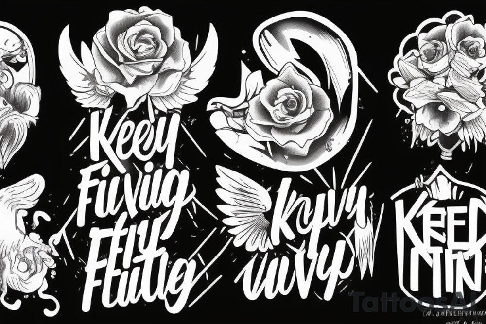 Keep Fighting, Never Give Up tattoo idea