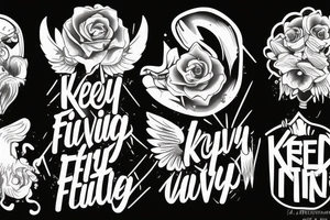 Keep Fighting, Never Give Up tattoo idea
