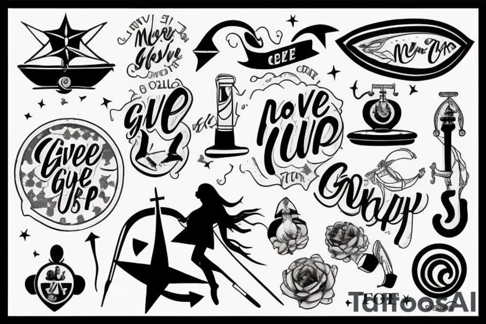 Never Give Up tattoo idea