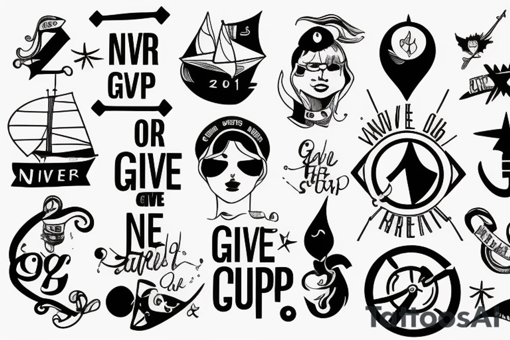 Never Give Up tattoo idea