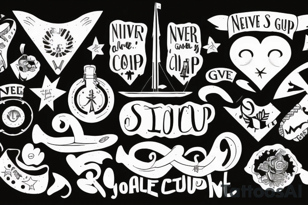 Never Give Up tattoo idea