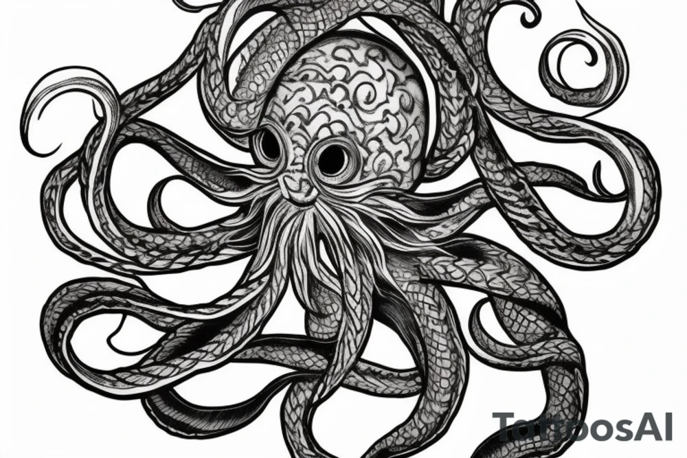 Kraken sleeve to cover a deltoide tattoo tattoo idea
