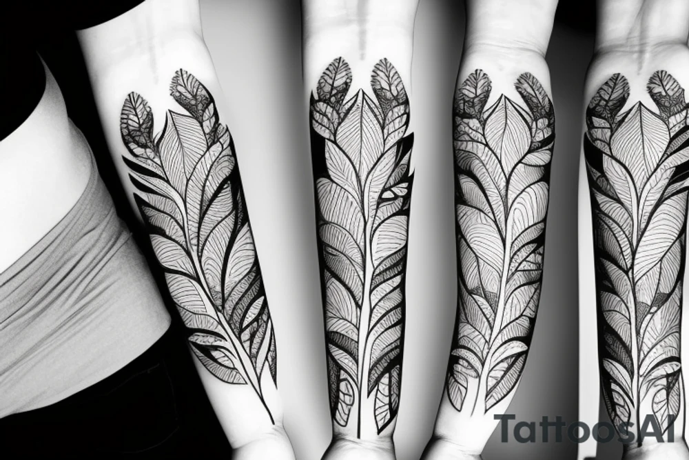 flora and fauna illustration tattoo idea