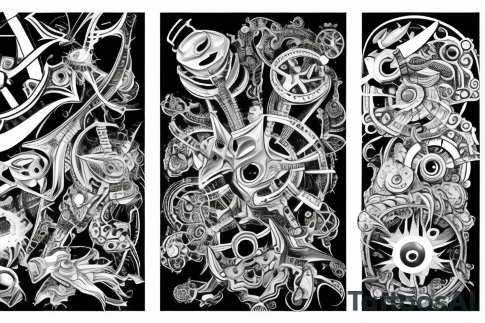 Abstract cyberspace tattoo idea