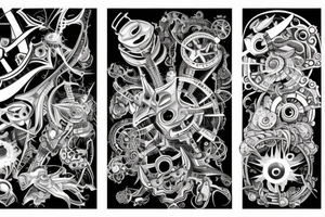 Abstract cyberspace tattoo idea