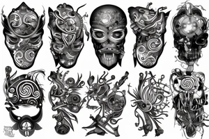 Abstract cyberspace tattoo idea