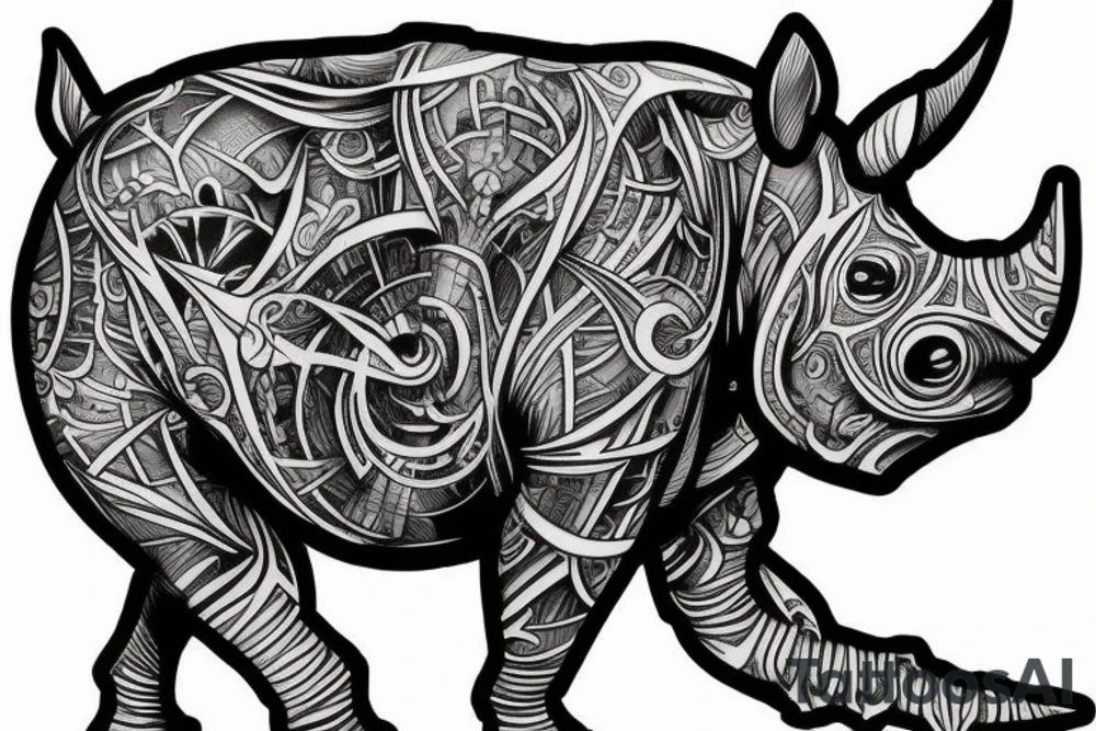 rhino tattoo idea
