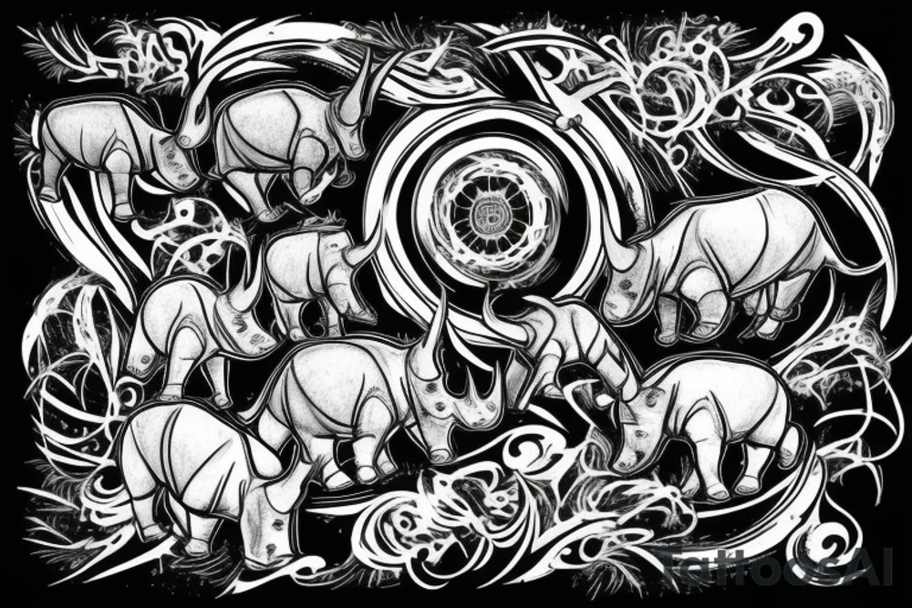 rhino tattoo idea