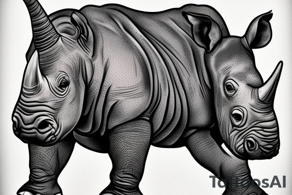 rhino tattoo idea