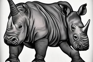 rhino tattoo idea