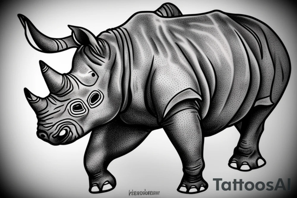 rhino tattoo idea