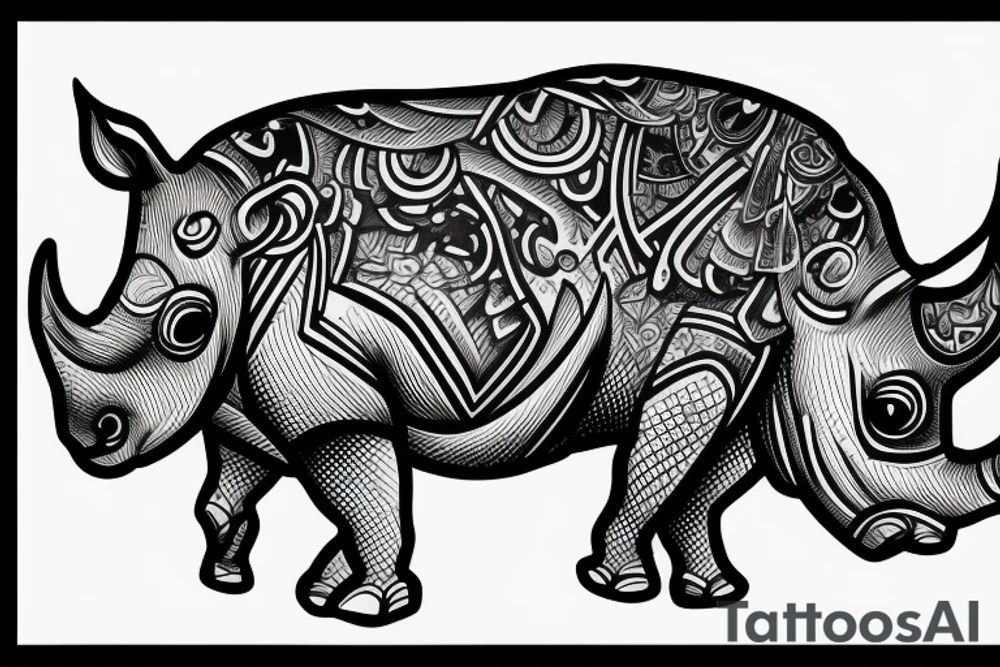 rhino tattoo idea