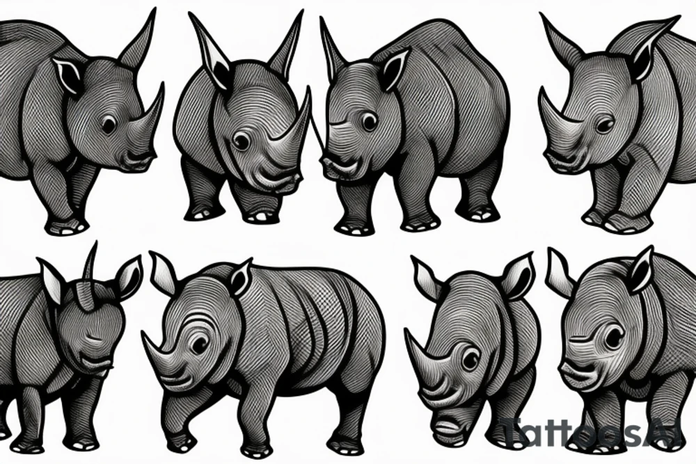 rhino tattoo idea