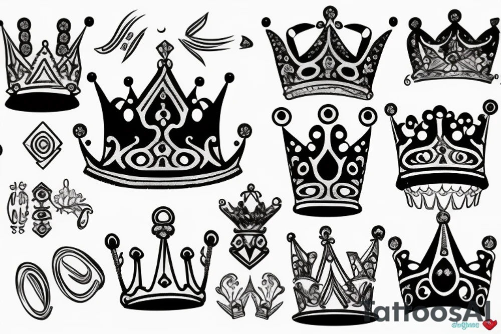 create a crown tattoo idea
