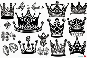 create a crown tattoo idea