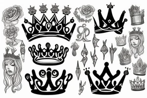 create a crown tattoo idea