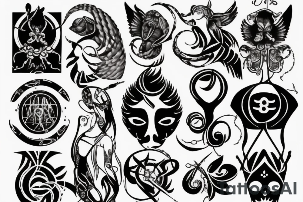 Libra zodiac and cancer zodiac tattoo idea