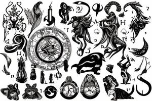 Libra zodiac and cancer zodiac tattoo idea