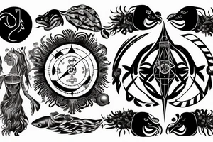 Libra zodiac and cancer zodiac tattoo idea
