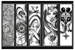 Libra zodiac and cancer zodiac tattoo idea
