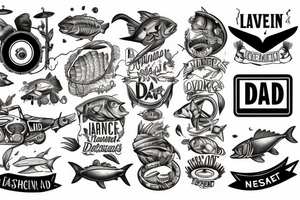 Ocean, Fishing, Anchors, Desert, DAD, Husband, Drums, Music, Motorcycles, tattoo idea