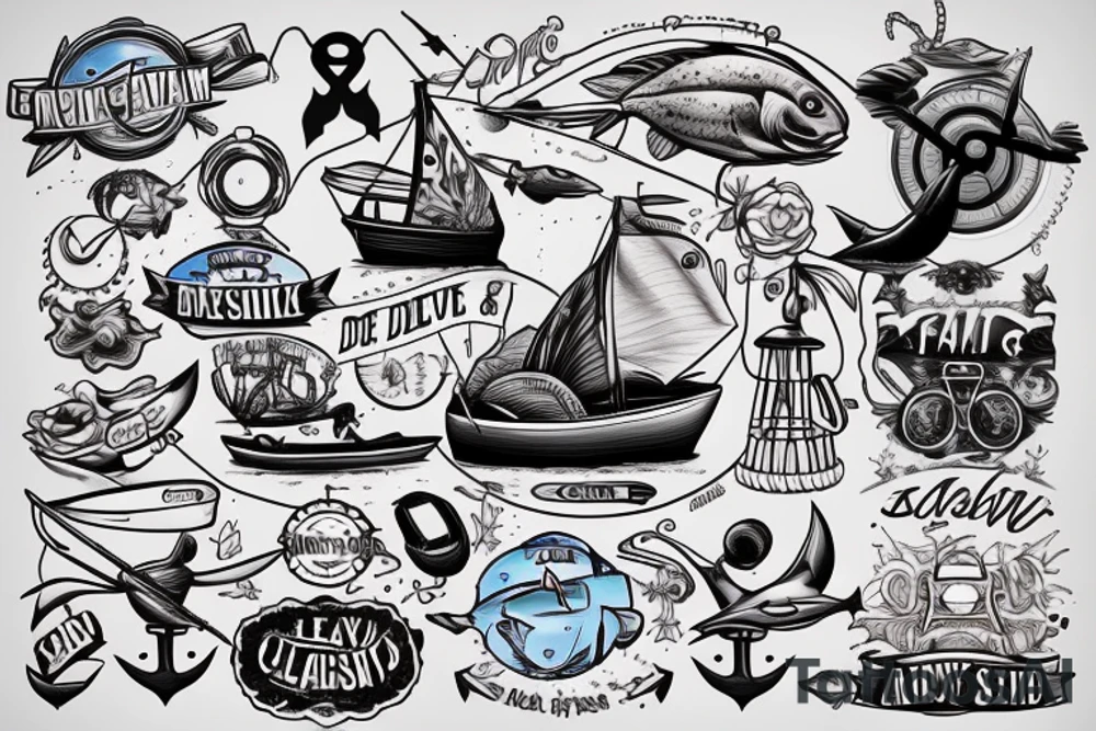 Ocean, Fishing, Anchors, Desert, DAD, Husband, Drums, Music, Motorcycles, tattoo idea