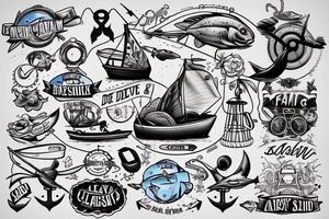 Ocean, Fishing, Anchors, Desert, DAD, Husband, Drums, Music, Motorcycles, tattoo idea