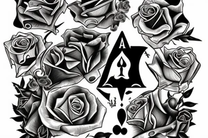 Ace of Spades with a rose in it tattoo idea
