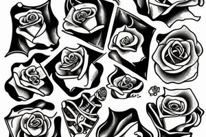 Ace of Spades with a rose in it tattoo idea