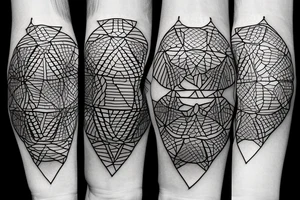 A Turtle with geometric forms tattoo idea