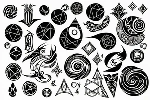 5 element space , hollow tattoo idea