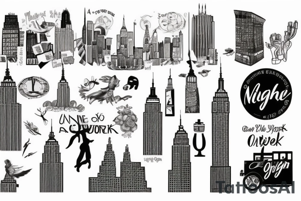one night in new york city tattoo idea