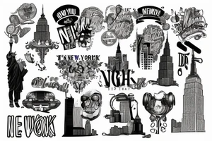 one night in new york city tattoo idea