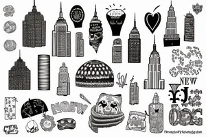 one night in new york city tattoo idea