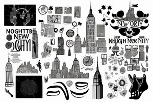 one night in new york city tattoo idea