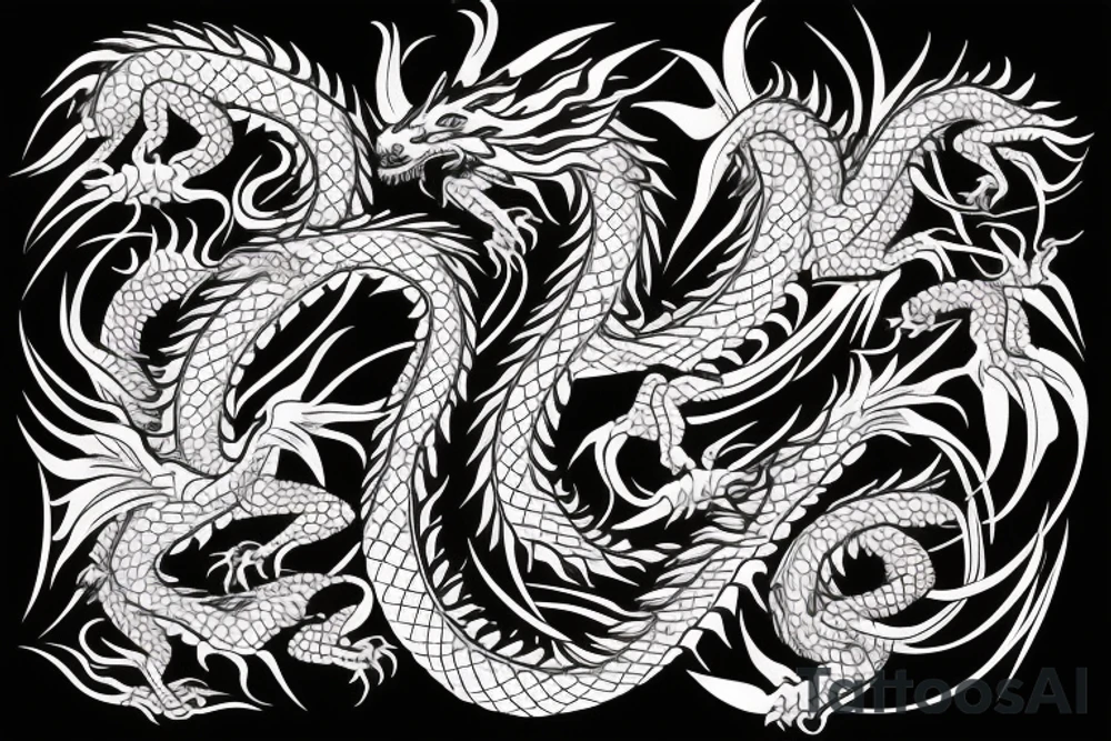 traditional dragon back tattoo tattoo idea