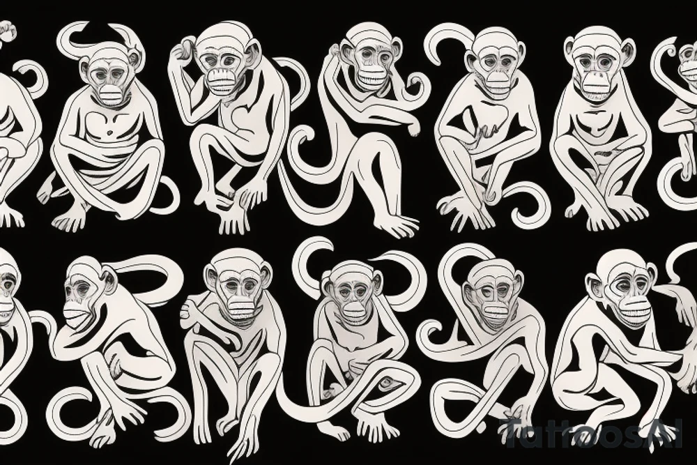 Monkey dressed up as a monk tattoo idea