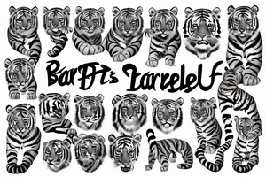 Tiger with barbell tattoo idea