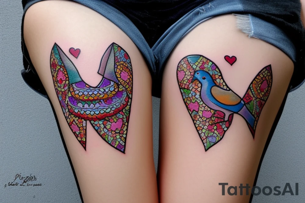 Muscular Muscular dove in marrakesh hat With a heart tattoo idea