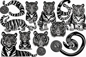 Tiger with weights tattoo idea