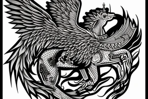 pegasus with a warrior man on top tattoo idea