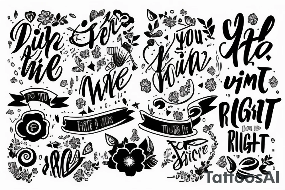You're at the right place at the right time tattoo idea