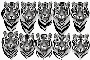 Tiger with clouds tattoo idea