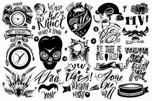 You're at the right place at the right time tattoo idea