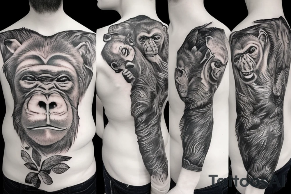 Astraunaut monkey tattoo idea