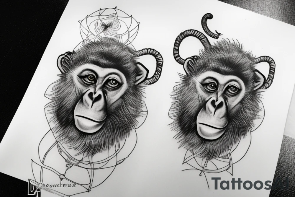 Astraunaut monkey tattoo idea