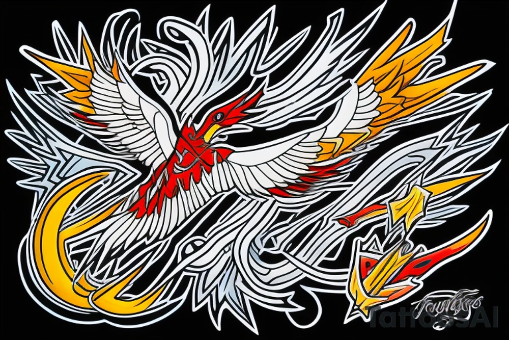 For my forearm a colored thunderbird in the colors of the 4 elements tattoo idea