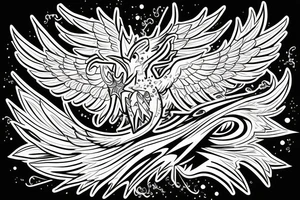 For my forearm a colored thunderbird in the colors of the 4 elements tattoo idea