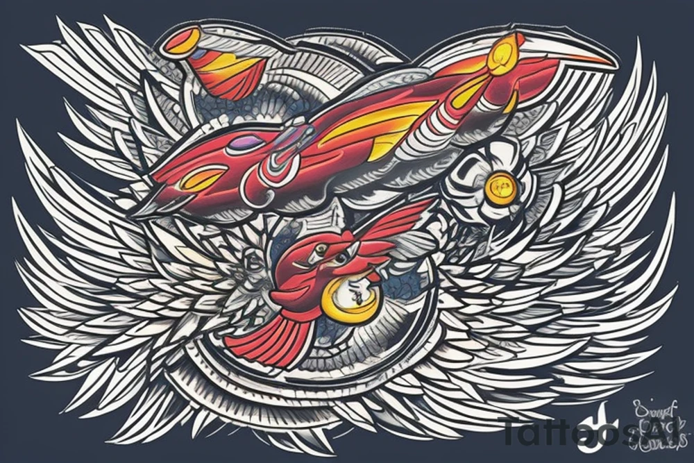 For my forearm a colored thunderbird in the colors of the 4 elements tattoo idea