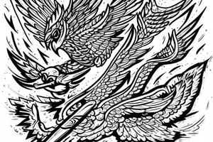 For my forearm a colored thunderbird in the colors of the 4 elements tattoo idea
